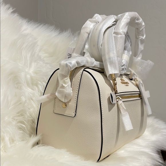 Coach Satchel with Gold Accents - Picture 6 of 7